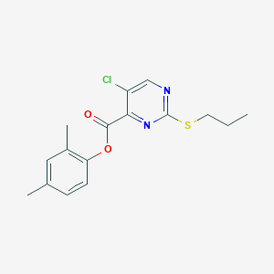 molecular formula C16H17ClN2O2S B14992692 2,4-Dimethylphenyl 5-chloro-2-(propylsulfanyl)pyrimidine-4-carboxylate 