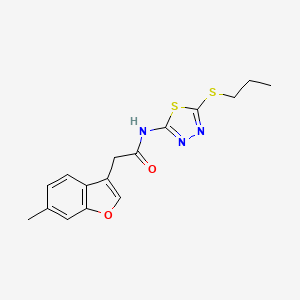 2-(6-methyl-1-benzofuran-3-yl)-N-[5-(propylsulfanyl)-1,3,4-thiadiazol-2-yl]acetamide