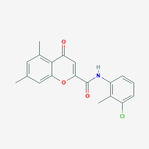 N-(3-chloro-2-methylphenyl)-5,7-dimethyl-4-oxo-4H-chromene-2-carboxamide