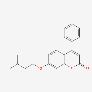 molecular formula C20H20O3 B14992710 7-(3-methylbutoxy)-4-phenyl-2H-chromen-2-one 