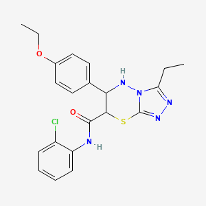 N-(2-chlorophenyl)-6-(4-ethoxyphenyl)-3-ethyl-6,7-dihydro-5H-[1,2,4]triazolo[3,4-b][1,3,4]thiadiazine-7-carboxamide