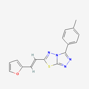 6-[(E)-2-(furan-2-yl)ethenyl]-3-(4-methylphenyl)[1,2,4]triazolo[3,4-b][1,3,4]thiadiazole