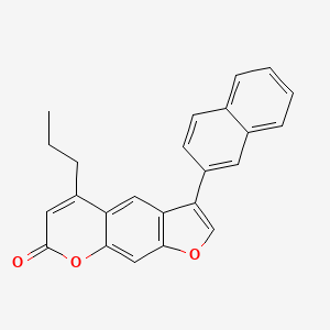 molecular formula C24H18O3 B14992750 3-(2-naphthyl)-5-propyl-7H-furo[3,2-g]chromen-7-one 