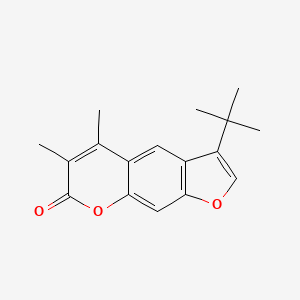 molecular formula C17H18O3 B14992755 3-tert-butyl-5,6-dimethyl-7H-furo[3,2-g]chromen-7-one 