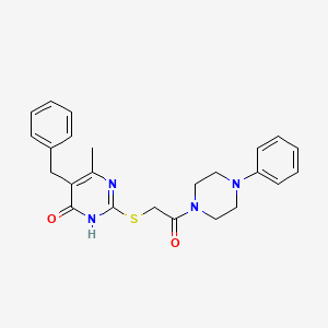 molecular formula C24H26N4O2S B14992760 5-benzyl-6-methyl-2-{[2-oxo-2-(4-phenylpiperazin-1-yl)ethyl]sulfanyl}pyrimidin-4(3H)-one 