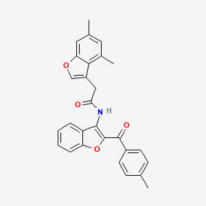 2-(4,6-dimethyl-1-benzofuran-3-yl)-N-[2-(4-methylbenzoyl)-1-benzofuran-3-yl]acetamide