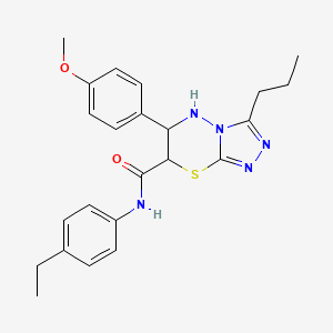 molecular formula C23H27N5O2S B14992799 N-(4-ethylphenyl)-6-(4-methoxyphenyl)-3-propyl-6,7-dihydro-5H-[1,2,4]triazolo[3,4-b][1,3,4]thiadiazine-7-carboxamide 