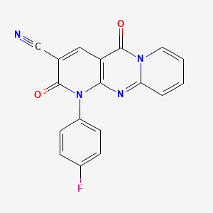 molecular formula C18H9FN4O2 B14992805 7-(4-fluorophenyl)-2,6-dioxo-1,7,9-triazatricyclo[8.4.0.03,8]tetradeca-3(8),4,9,11,13-pentaene-5-carbonitrile 