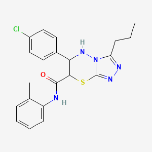 6-(4-chlorophenyl)-N-(2-methylphenyl)-3-propyl-6,7-dihydro-5H-[1,2,4]triazolo[3,4-b][1,3,4]thiadiazine-7-carboxamide