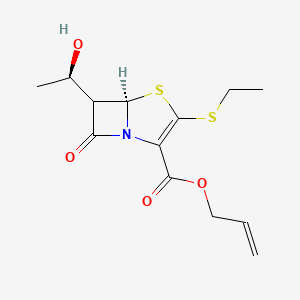 molecular formula C13H17NO4S2 B1499282 Allyl (5R-(5alpha,6alpha(R*)))-3-(ethylthio)-6-(1-hydroxyethyl)-7-oxo-4-thia-1-azabicyclo(3.2.0)hept-2-ene-2-carboxylate CAS No. 76496-44-1
