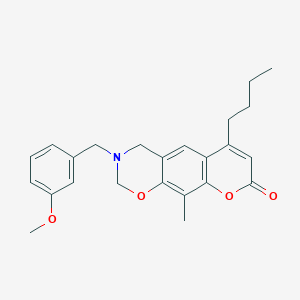 6-butyl-3-(3-methoxybenzyl)-10-methyl-3,4-dihydro-2H,8H-chromeno[6,7-e][1,3]oxazin-8-one