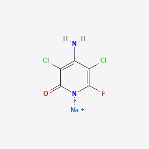 molecular formula C5H2Cl2FN2NaO B1499283 4-Amino-3,5-dichloro-6-fluoropyridin-2(1H)-one, monosodium salt CAS No. 77130-83-7