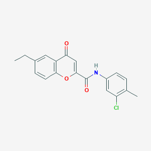 N-(3-chloro-4-methylphenyl)-6-ethyl-4-oxo-4H-chromene-2-carboxamide