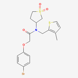 2-(4-bromophenoxy)-N-(1,1-dioxidotetrahydrothiophen-3-yl)-N-[(3-methylthiophen-2-yl)methyl]acetamide