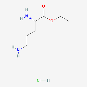 molecular formula C7H17ClN2O2 B1499285 (S)-Ethyl 2,5-diaminopentanoate hydrochloride CAS No. 94231-37-5