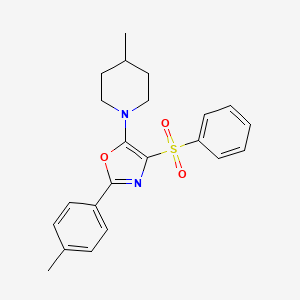 4-Methyl-1-[2-(4-methylphenyl)-4-(phenylsulfonyl)-1,3-oxazol-5-yl]piperidine