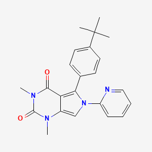 molecular formula C23H24N4O2 B14992874 5-(4-tert-butylphenyl)-1,3-dimethyl-6-(pyridin-2-yl)-1H-pyrrolo[3,4-d]pyrimidine-2,4(3H,6H)-dione 