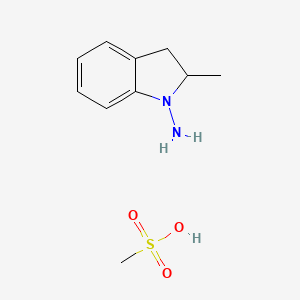 molecular formula C10H16N2O3S B1499289 2,3-Dihydro-2-methyl-1H-indol-1-amine monomethanesulphonate CAS No. 85392-00-3