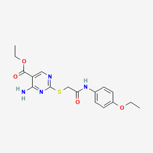 molecular formula C17H20N4O4S B14992900 Ethyl 4-amino-2-({2-[(4-ethoxyphenyl)amino]-2-oxoethyl}sulfanyl)pyrimidine-5-carboxylate 