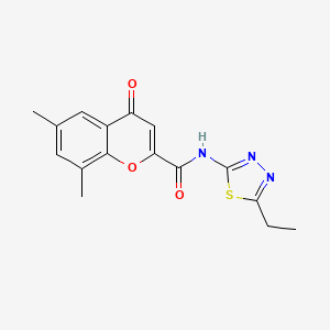 molecular formula C16H15N3O3S B14992908 N-(5-ethyl-1,3,4-thiadiazol-2-yl)-6,8-dimethyl-4-oxo-4H-chromene-2-carboxamide 