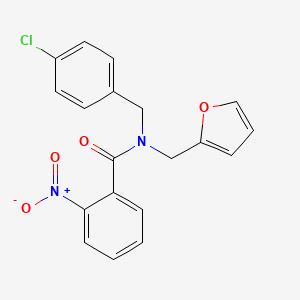 molecular formula C19H15ClN2O4 B14992947 N-(4-chlorobenzyl)-N-(furan-2-ylmethyl)-2-nitrobenzamide 