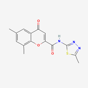 molecular formula C15H13N3O3S B14992954 6,8-dimethyl-N-(5-methyl-1,3,4-thiadiazol-2-yl)-4-oxo-4H-chromene-2-carboxamide 