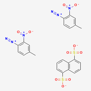 molecular formula C24H18N6O10S2 B1499296 4-Methyl-2-nitrobenzenediazonium naphthalene-1,5-disulphonate (1:1) CAS No. 85223-03-6