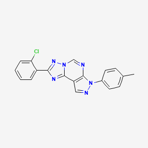 molecular formula C19H13ClN6 B14992962 2-(2-chlorophenyl)-7-(4-methylphenyl)-7H-pyrazolo[4,3-e][1,2,4]triazolo[1,5-c]pyrimidine 