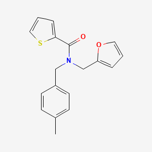 N-(furan-2-ylmethyl)-N-(4-methylbenzyl)thiophene-2-carboxamide