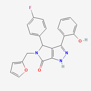 4-(4-fluorophenyl)-5-(furan-2-ylmethyl)-3-(2-hydroxyphenyl)-4,5-dihydropyrrolo[3,4-c]pyrazol-6(2H)-one