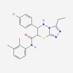 molecular formula C21H22ClN5OS B14993006 6-(4-chlorophenyl)-N-(2,3-dimethylphenyl)-3-ethyl-6,7-dihydro-5H-[1,2,4]triazolo[3,4-b][1,3,4]thiadiazine-7-carboxamide 