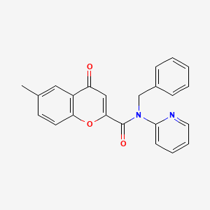 N-benzyl-6-methyl-4-oxo-N-(pyridin-2-yl)-4H-chromene-2-carboxamide