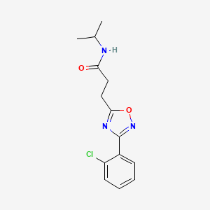 3-[3-(2-chlorophenyl)-1,2,4-oxadiazol-5-yl]-N-(propan-2-yl)propanamide