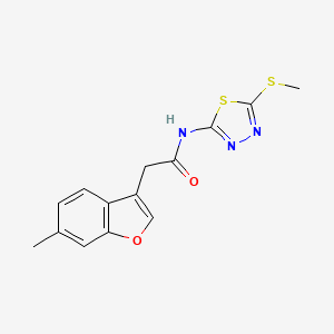 2-(6-methyl-1-benzofuran-3-yl)-N-[5-(methylsulfanyl)-1,3,4-thiadiazol-2-yl]acetamide