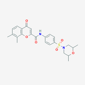 N-{4-[(2,6-dimethylmorpholin-4-yl)sulfonyl]phenyl}-7,8-dimethyl-4-oxo-4H-chromene-2-carboxamide