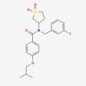 N-(1,1-dioxidotetrahydrothiophen-3-yl)-N-(3-fluorobenzyl)-4-(2-methylpropoxy)benzamide