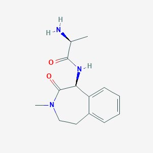 molecular formula C14H19N3O2 B1499312 (S)-2-Amino-N-((S)-3-methyl-2-oxo-2,3,4,5-tetrahydro-1H-benzo[D]azepin-1-YL)propanamide CAS No. 253136-72-0