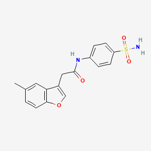 2-(5-methyl-1-benzofuran-3-yl)-N-(4-sulfamoylphenyl)acetamide