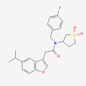 N-(1,1-dioxidotetrahydrothiophen-3-yl)-N-(4-fluorobenzyl)-2-[5-(propan-2-yl)-1-benzofuran-3-yl]acetamide