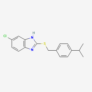 5-chloro-2-{[4-(propan-2-yl)benzyl]sulfanyl}-1H-benzimidazole