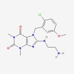 8-[(2-aminoethyl)amino]-7-(2-chloro-5-methoxybenzyl)-1,3-dimethyl-3,7-dihydro-1H-purine-2,6-dione