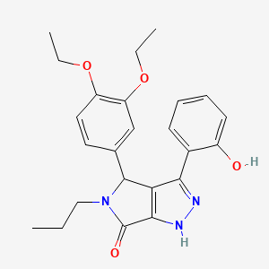 molecular formula C24H27N3O4 B14993194 4-(3,4-diethoxyphenyl)-3-(2-hydroxyphenyl)-5-propyl-4,5-dihydropyrrolo[3,4-c]pyrazol-6(1H)-one 