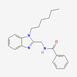 N-[(1-hexyl-1H-benzimidazol-2-yl)methyl]benzamide