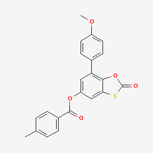 7-(4-Methoxyphenyl)-2-oxo-1,3-benzoxathiol-5-yl 4-methylbenzoate