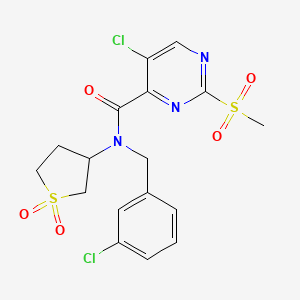 5-chloro-N-(3-chlorobenzyl)-N-(1,1-dioxidotetrahydrothiophen-3-yl)-2-(methylsulfonyl)pyrimidine-4-carboxamide