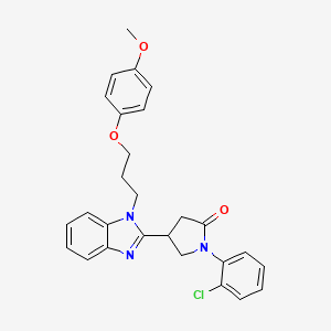 1-(2-chlorophenyl)-4-{1-[3-(4-methoxyphenoxy)propyl]-1H-benzimidazol-2-yl}pyrrolidin-2-one