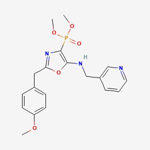 molecular formula C19H22N3O5P B14993270 Dimethyl {2-(4-methoxybenzyl)-5-[(pyridin-3-ylmethyl)amino]-1,3-oxazol-4-yl}phosphonate 