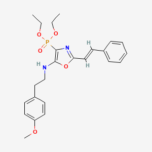 Diethyl (5-{[2-(4-methoxyphenyl)ethyl]amino}-2-[(1E)-2-phenylethenyl]-1,3-oxazol-4-YL)phosphonate