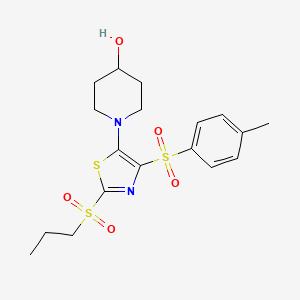 1-(2-(Propylsulfonyl)-4-tosylthiazol-5-yl)piperidin-4-ol