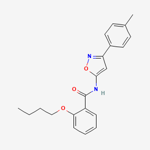 molecular formula C21H22N2O3 B14993285 2-butoxy-N-[3-(4-methylphenyl)-1,2-oxazol-5-yl]benzamide 